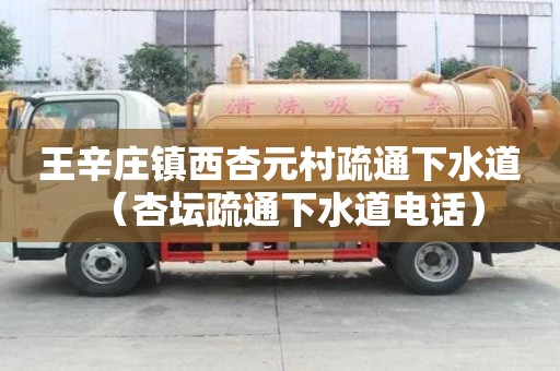 王辛庄镇西杏元村疏通下水道（杏坛疏通下水道电话）