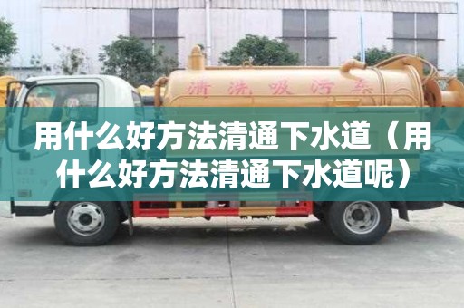 用什么好方法清通下水道(用什么好方法清通下水道呢) 用什么好方法清通下水道(用什么好方法清通下水道呢)
