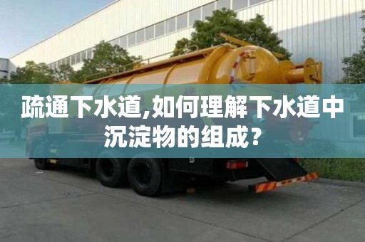 疏通下水道,如何理解下水道中沉淀物的组成？