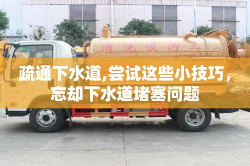 疏通下水道,尝试这些小技巧，忘却下水道堵塞问题