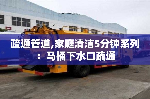 疏通管道,家庭清洁5分钟系列：马桶下水口疏通