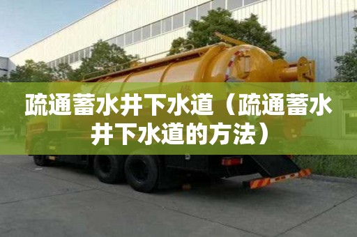疏通蓄水井下水道（疏通蓄水井下水道的方法）