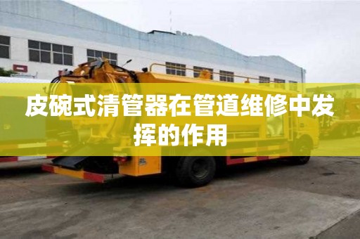 皮碗式清管器在管道维修中发挥的作用