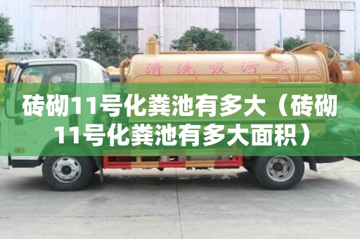 砖砌11号化粪池有多大（砖砌11号化粪池有多大面积）