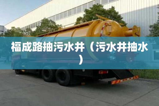 福成路抽污水井（污水井抽水）