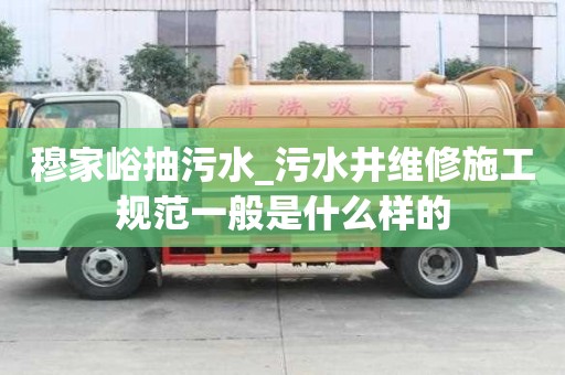 穆家峪抽污水_污水井维修施工规范一般是什么样的
