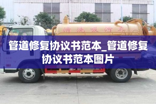 管道修复协议书范本_管道修复协议书范本图片