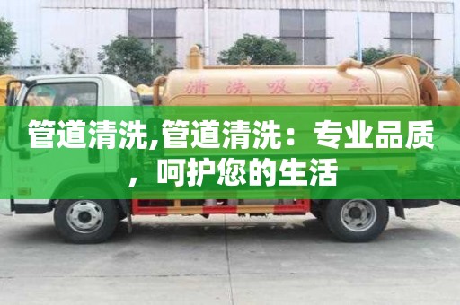 管道清洗,管道清洗：专业品质，呵护您的生活