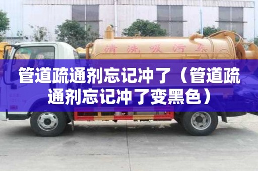 管道疏通剂忘记冲了（管道疏通剂忘记冲了变黑色）
