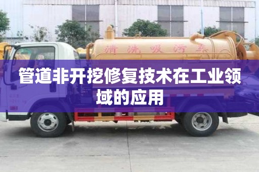 管道非开挖修复技术在工业领域的应用