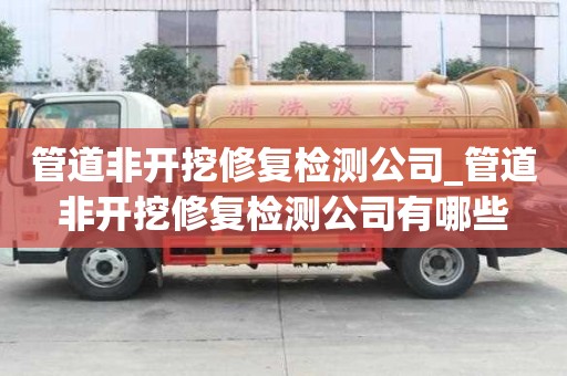 管道非开挖修复检测公司_管道非开挖修复检测公司有哪些
