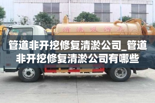 管道非开挖修复清淤公司_管道非开挖修复清淤公司有哪些