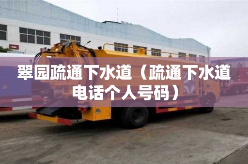 翠园疏通下水道（疏通下水道电话个人号码）