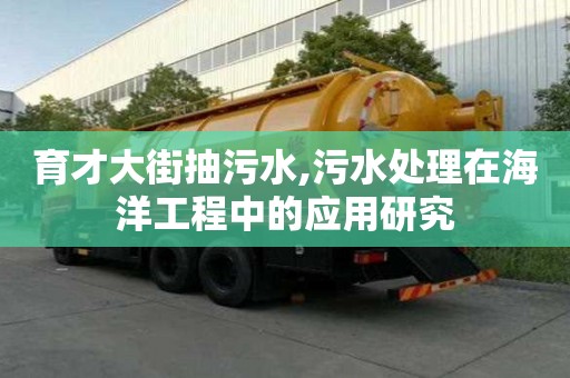 育才大街抽污水,污水处理在海洋工程中的应用研究