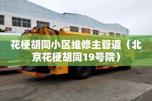 花梗胡同小区维修主管道（北京花梗胡同19号院）