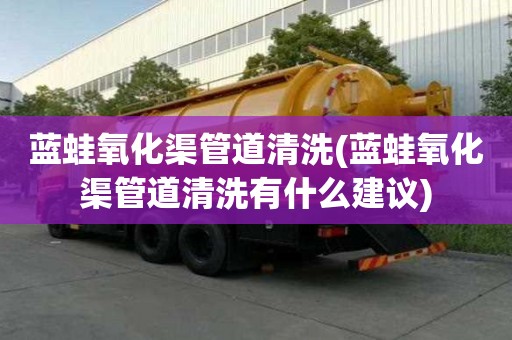蓝蛙氧化渠管道清洗(蓝蛙氧化渠管道清洗有什么建议)