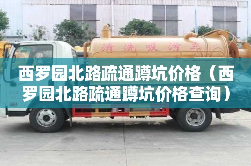 西罗园北路疏通蹲坑价格（西罗园北路疏通蹲坑价格查询）