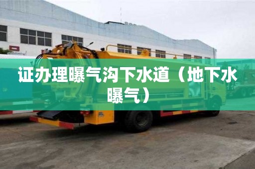 证办理曝气沟下水道（地下水曝气）