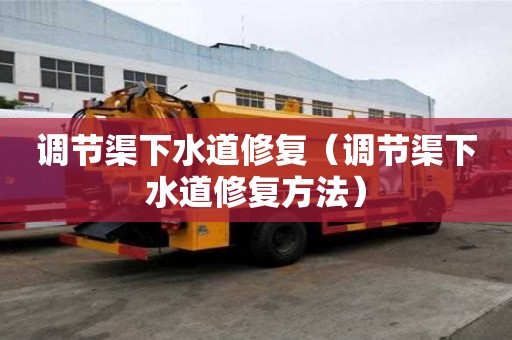 调节渠下水道修复（调节渠下水道修复方法）