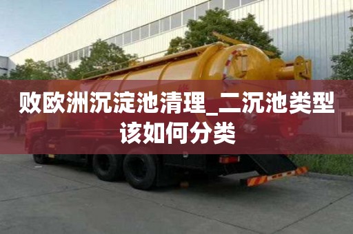 败欧洲沉淀池清理_二沉池类型该如何分类