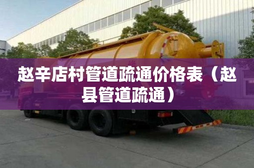 赵辛店村管道疏通价格表(赵县管道疏通) 赵辛店村管道疏通价格表(赵县管道疏通)
