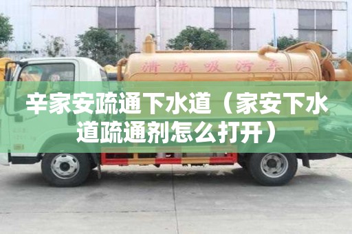 辛家安疏通下水道（家安下水道疏通剂怎么打开）