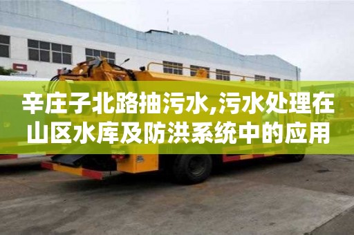 辛庄子北路抽污水,污水处理在山区水库及防洪系统中的应用方法