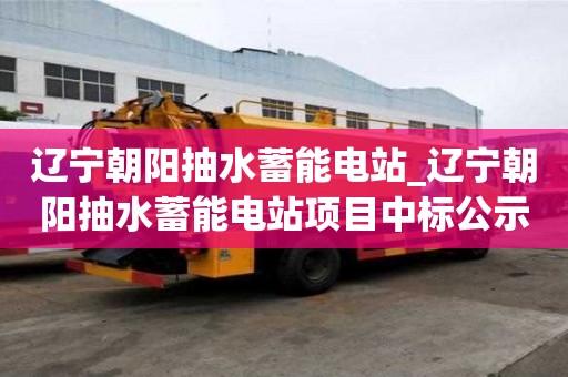 辽宁朝阳抽水蓄能电站_辽宁朝阳抽水蓄能电站项目中标公示