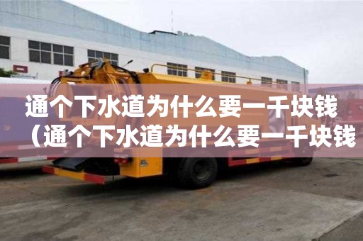 通个下水道为什么要一千块钱（通个下水道为什么要一千块钱呢）