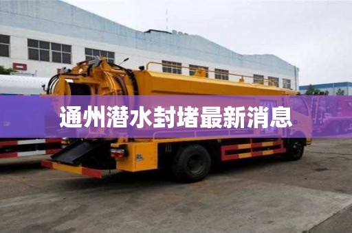 通州潜水封堵最新消息