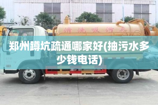 郑州蹲坑疏通哪家好(抽污水多少钱电话)