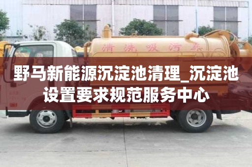 野马新能源沉淀池清理_沉淀池设置要求规范服务中心