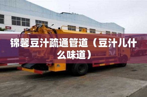 锦馨豆汁疏通管道（豆汁儿什么味道）