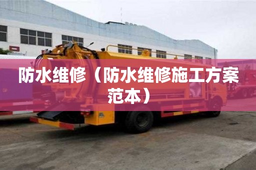防水维修（防水维修施工方案范本）