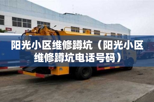 阳光小区维修蹲坑（阳光小区维修蹲坑电话号码）