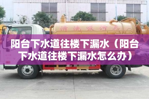 阳台下水道往楼下漏水（阳台下水道往楼下漏水怎么办）