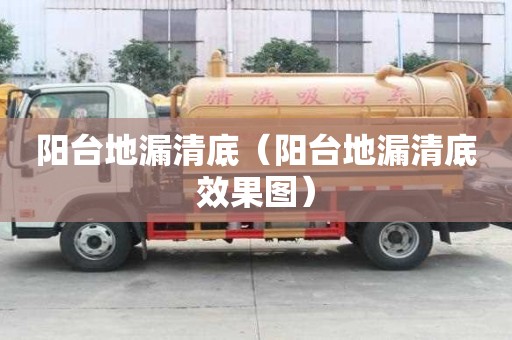 阳台地漏清底（阳台地漏清底效果图）