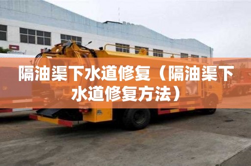 隔油渠下水道修复(隔油渠下水道修复方法) 隔油渠下水道修复(隔油渠下水道修复方法)