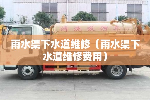 雨水渠下水道维修（雨水渠下水道维修费用）