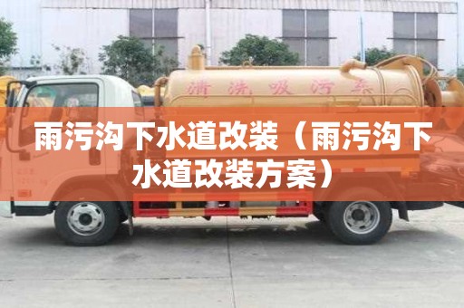 雨污沟下水道改装（雨污沟下水道改装方案）