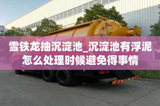 雪铁龙抽沉淀池_沉淀池有浮泥怎么处理时候避免得事情