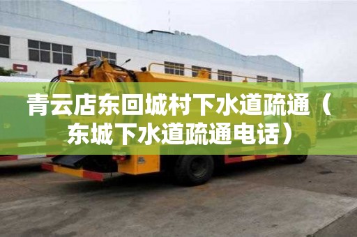 青云店东回城村下水道疏通（东城下水道疏通电话）