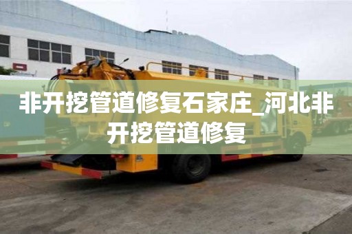 非开挖管道修复石家庄_河北非开挖管道修复