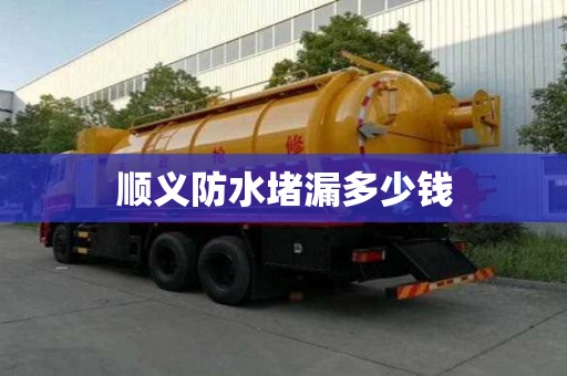 顺义防水堵漏多少钱
