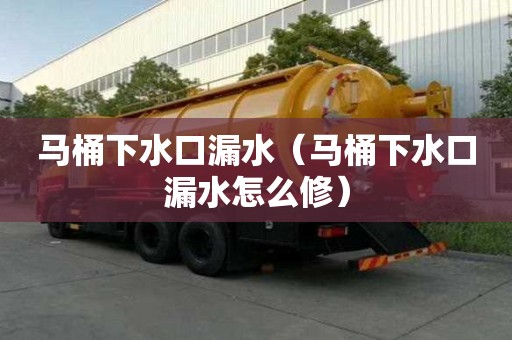 马桶下水口漏水（马桶下水口漏水怎么修）