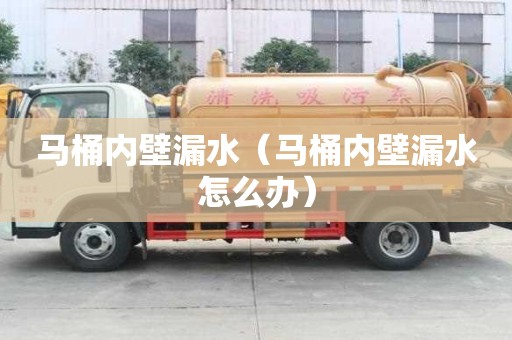 马桶内壁漏水（马桶内壁漏水怎么办）