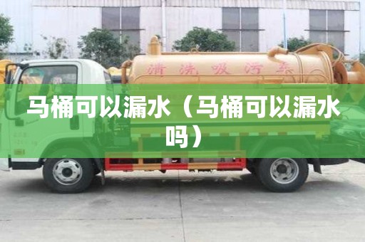 马桶可以漏水（马桶可以漏水吗）