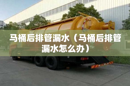 马桶后排管漏水（马桶后排管漏水怎么办）