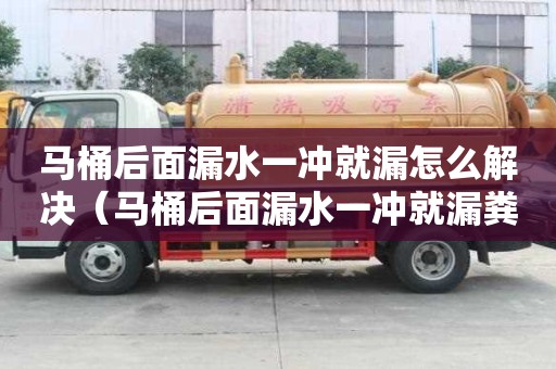 马桶后面漏水一冲就漏怎么解决（马桶后面漏水一冲就漏粪便）
