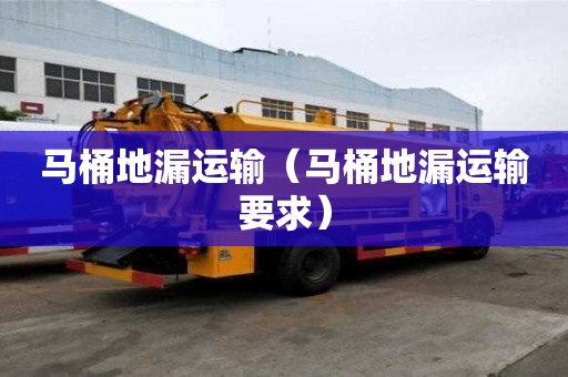 马桶地漏运输（马桶地漏运输要求）